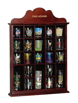 Among Lillian Vernon's unique gift items is this display rack for your shot glass collection.